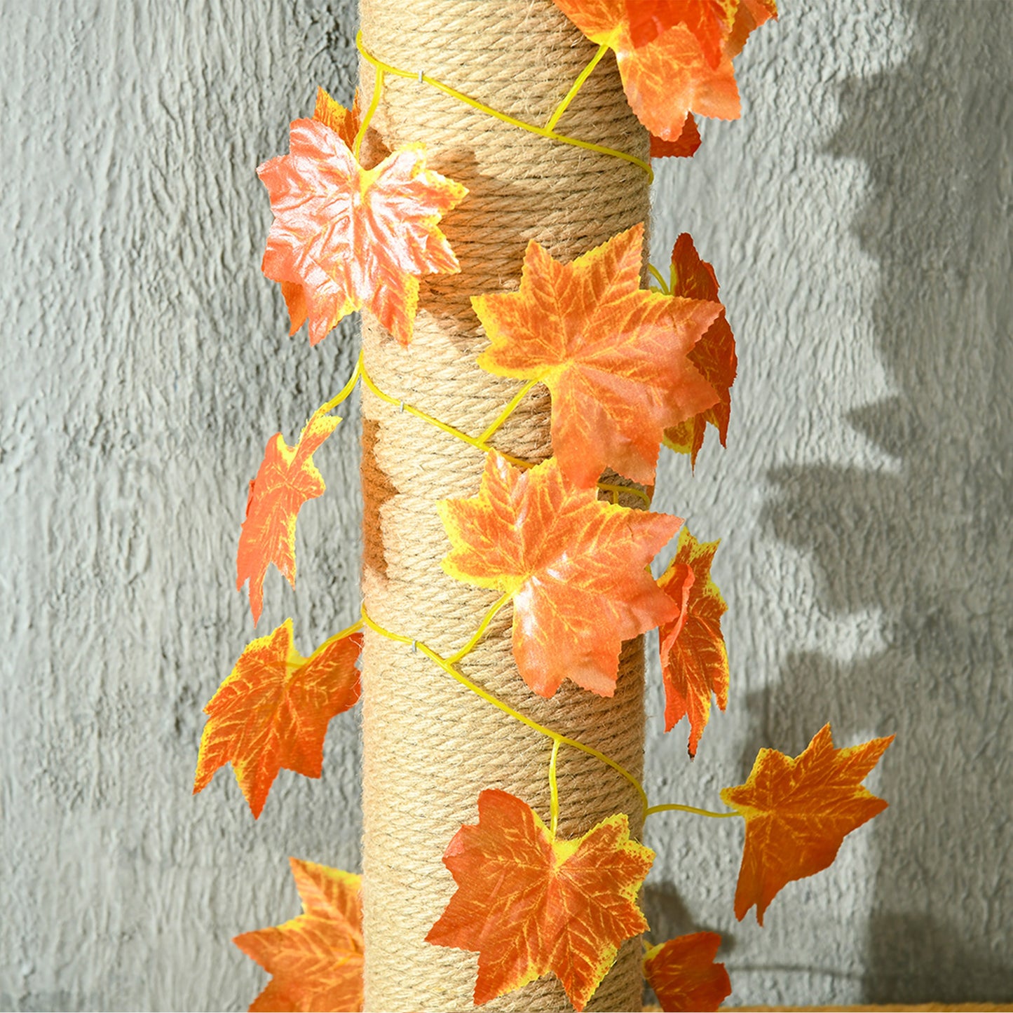 Pawhut Árbol Para Gatos De Suelo A Techo De 202-242 Cm Con 3 Plataformas Naranja_4