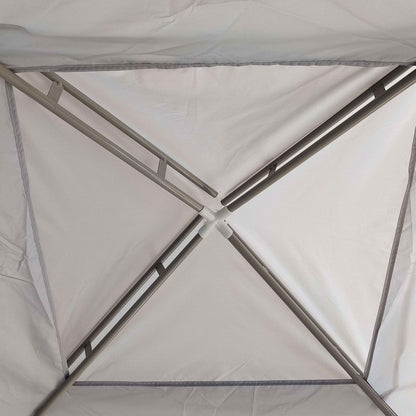 Outsunny Carpa De Jardín 3x3 M Con 4 Mosquiteras Laterales Techo Doble Gris_3