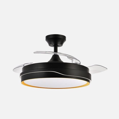 Ventilador Dc Tempano Negro/oro 72w 3aspas 107d 7200lm 6vel 3000k,4500k,6000k, Remoto+temporizador+memoria_3