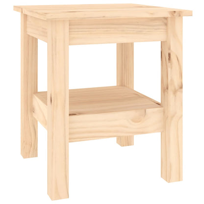 Mesa De Centro De Madera Maciza De Pino 35x35x40 Cm_0