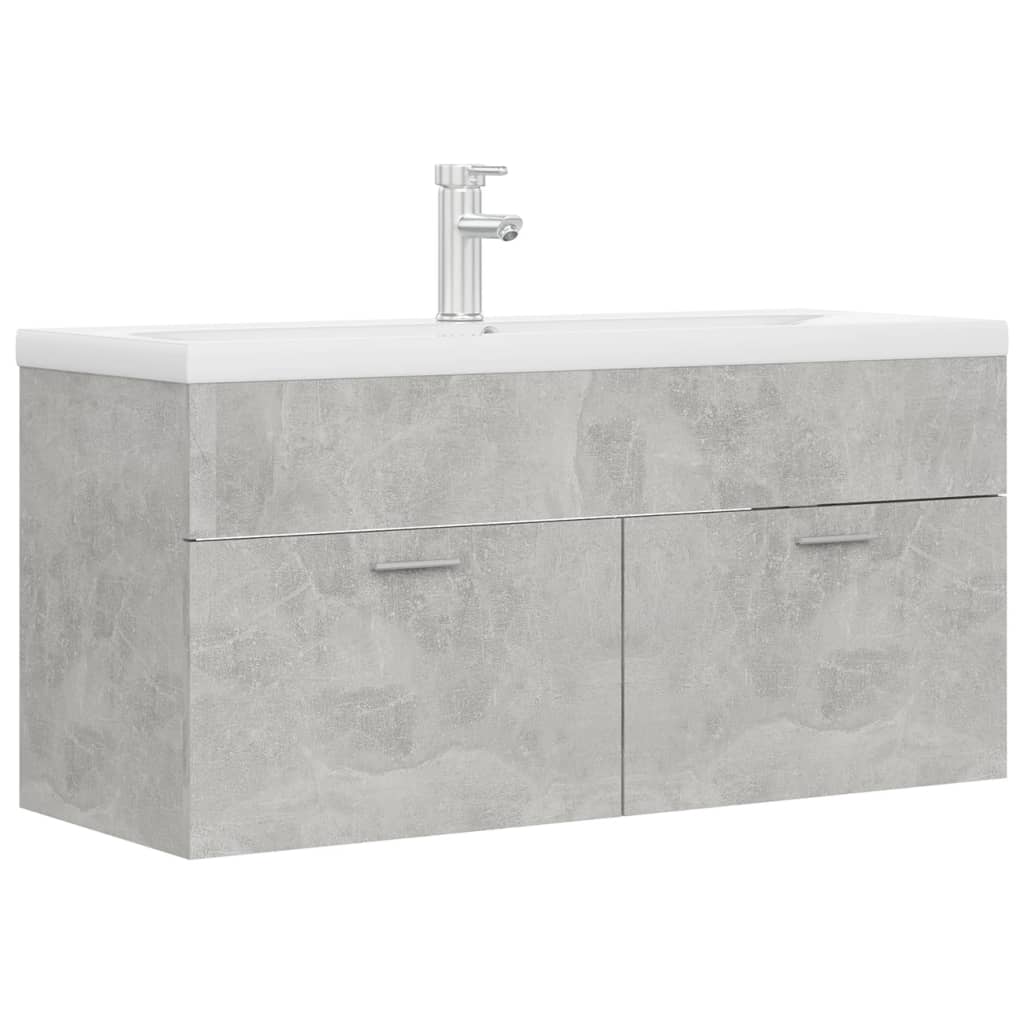 Mueble Con Lavabo Madera De Ingeniería Gris Hormigón_1