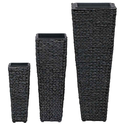 Conjunto De Arriates 3 Piezas Jacinto De Agua Negro_2