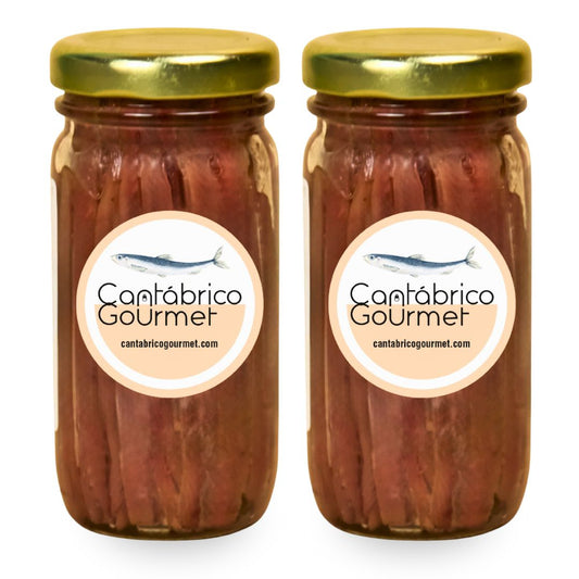 Anchoas De Santoña En Aceite | 36-46 Filetes Artesanales Premium | Anchoa Del Cantábrico Gourmet (200gr) En Tarro_0