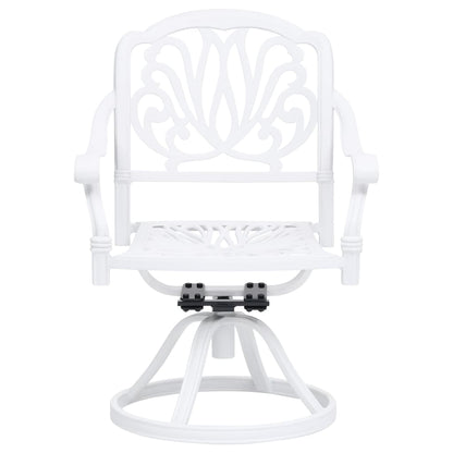Vidaxl Mesa Y Sillas De Bistró 5 Piezas Aluminio Fundido Blanco_4