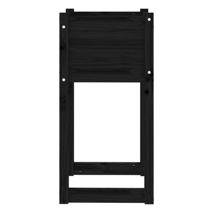 Jardinera Madera Maciza De Pino Negro 40x40x81 Cm_4