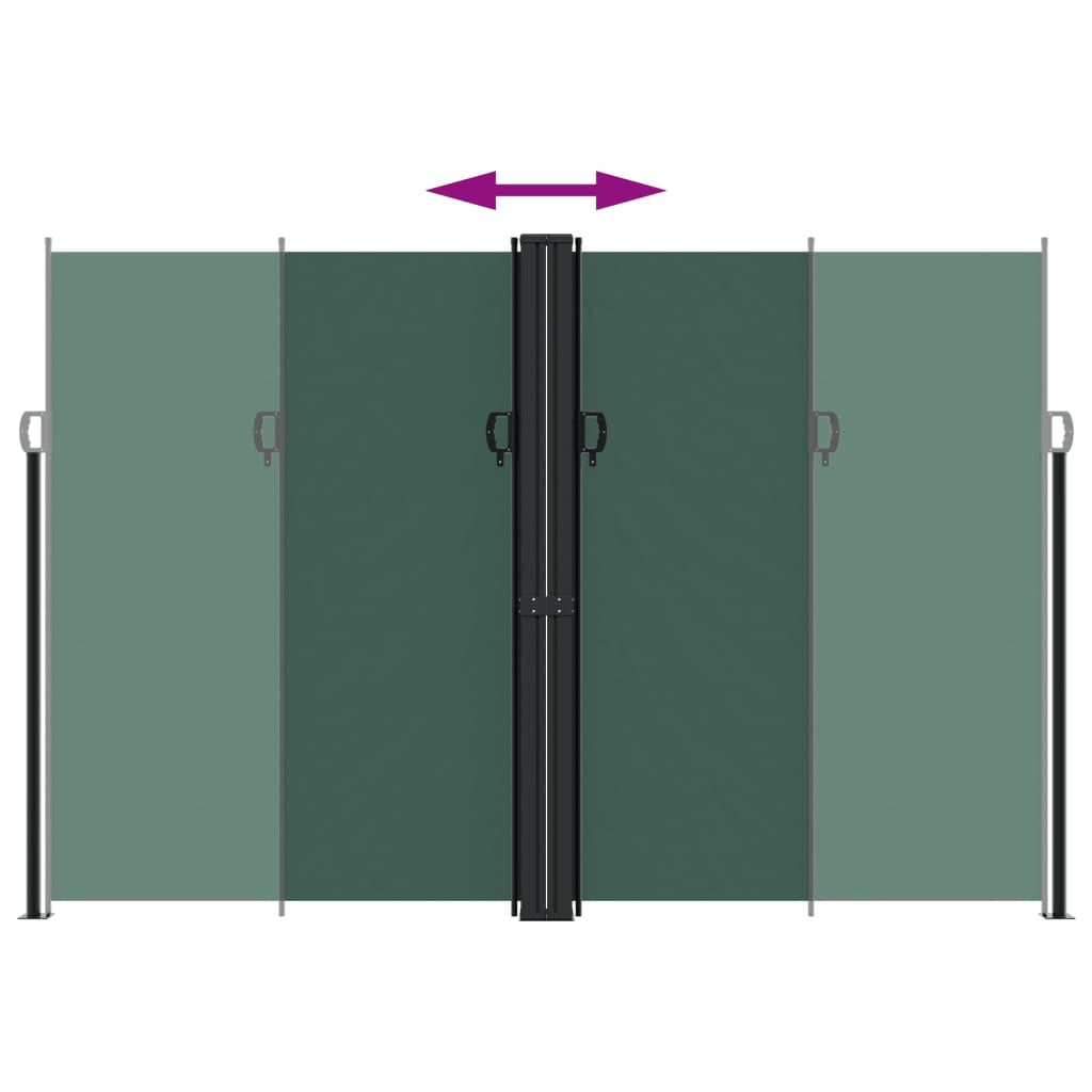 Vidaxl Toldo Lateral Retráctil Verde Oscuro 220x1200 Cm_4