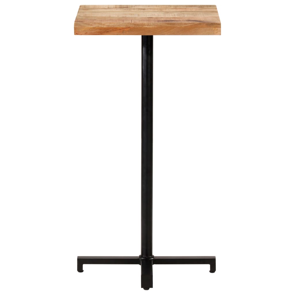 Mesa Alta De Bar Cuadrada Madera De Mango Rugosa 50x50x110 Cm_0