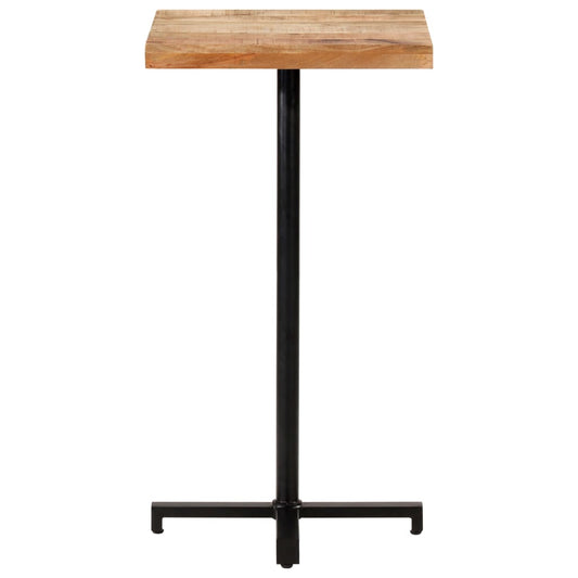 Mesa Alta De Bar Cuadrada Madera De Mango Rugosa 50x50x110 Cm_0