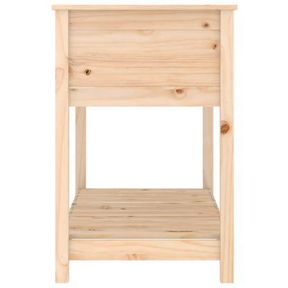 Jardinera Con Estante De Madera Maciza De Pino 111,5x54x81 Cm_5