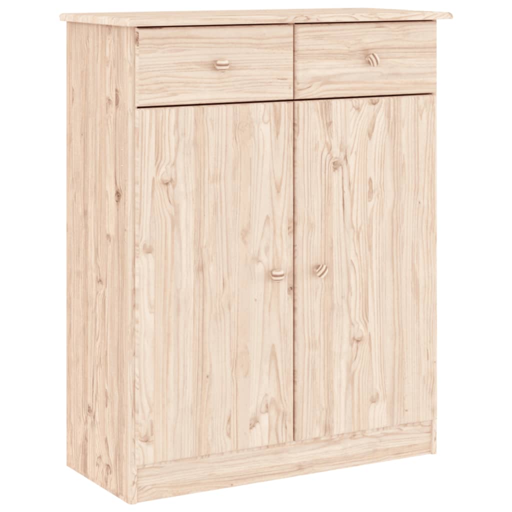 Mueble Zapatero Alta Madera Maciza De Pino 77x35x96 Cm / Vetonek_2