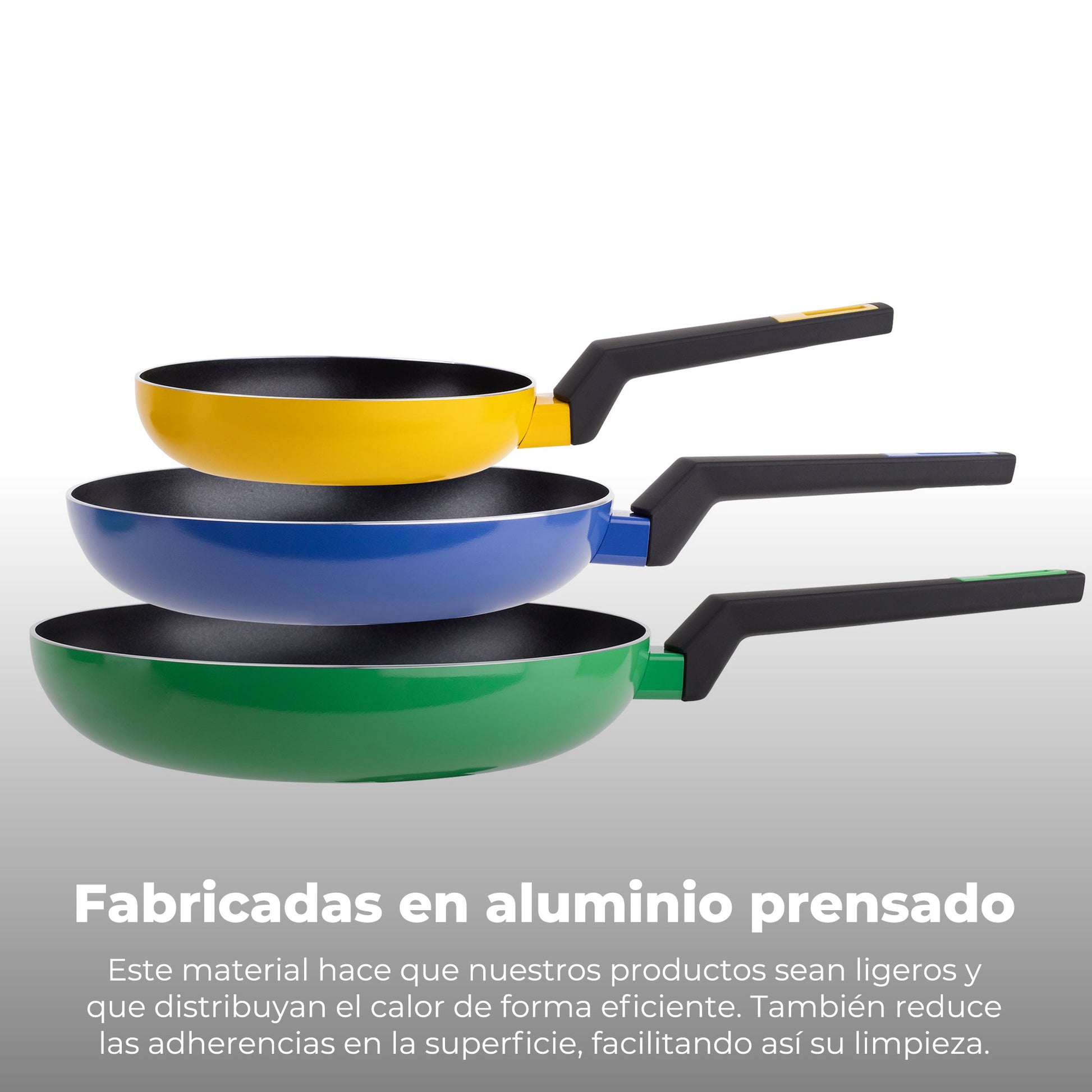 Set 13 Pcs Compuesto Por Batería De Cocina Acero Inoxidable + Set De 3 Sartenes De Alumnnio Prensado + Cazo 16cm Acero Inoxidable_1