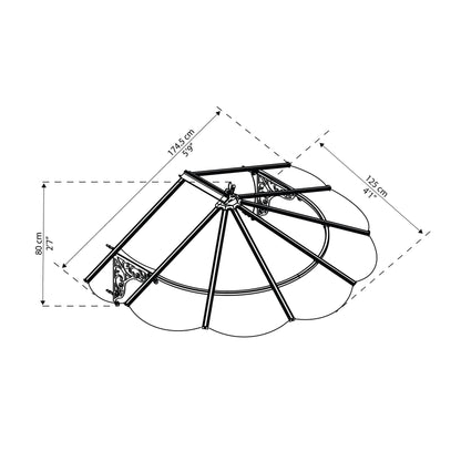 Cobertura de porta Iris 175x125 cm 
