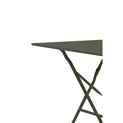 Mesa De Jardín Plegable Bistrot Cuadrada 2 Personas Caqui 70x70cm- Mobiliario De Jardín_2
