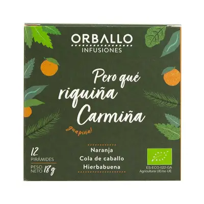 Infusão "mas que delícia, carmiña" Bio orballo 15 pirâmides