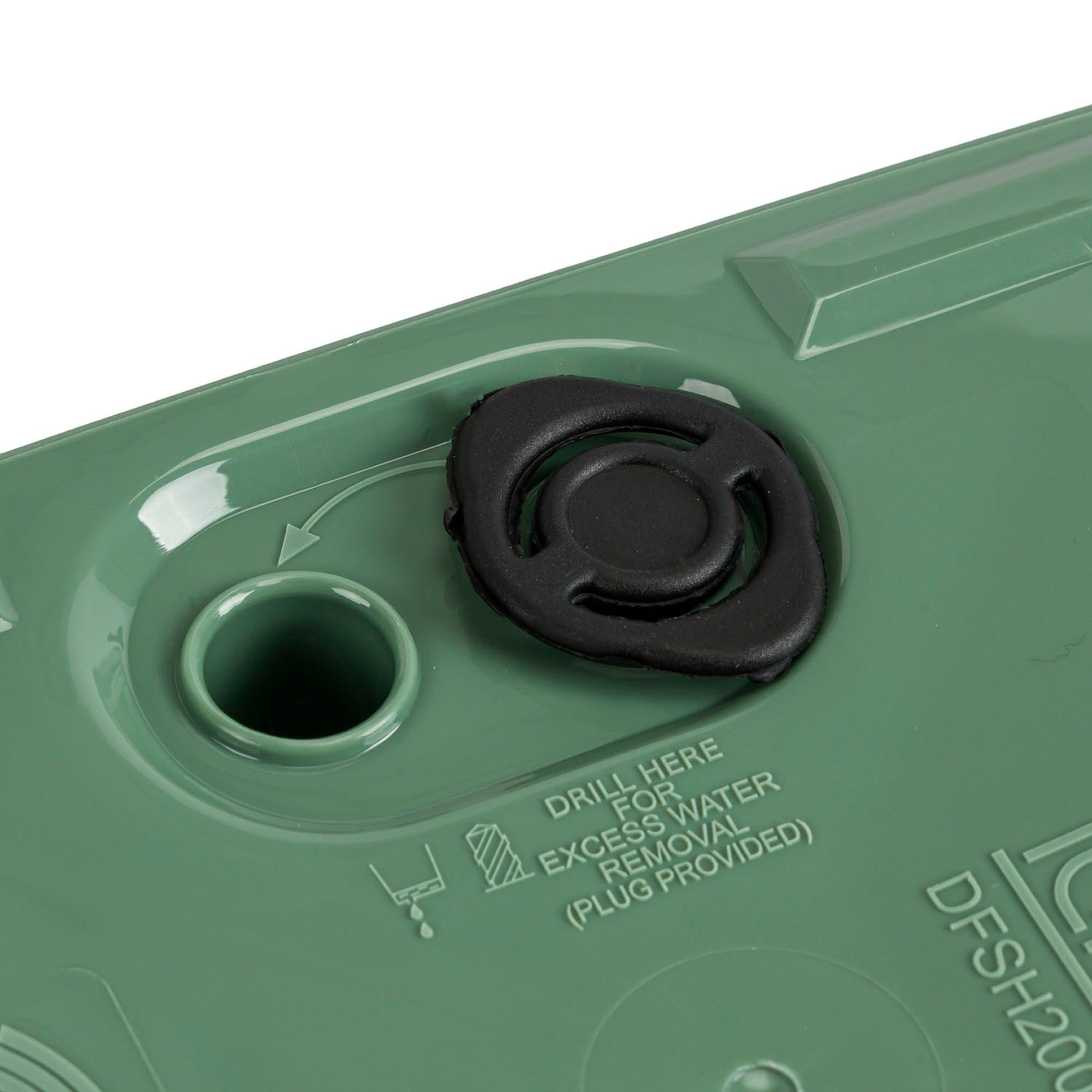 Macetero Color Verde Tierra, Con Depósito, Colección Furu, De 20 X 20 X 38 Cm, Capacidad De 5 L.