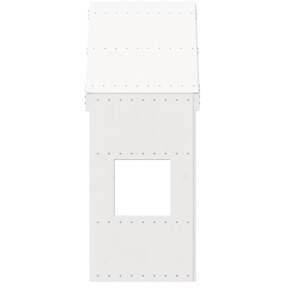 Techo De Cama Infantil Madera Maciza Pino Blanco 55x84x132 Cm_3