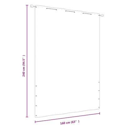 Vidaxl Toldo Pantalla Para Balcón De Tela Oxford Negro 160x240 Cm_2
