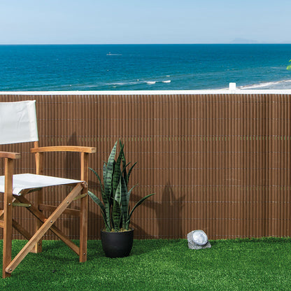 Cañizo Pvc Superior D/c Marrón - Perfecto Para Tu Jardín 2x3 M / Multicolor_0