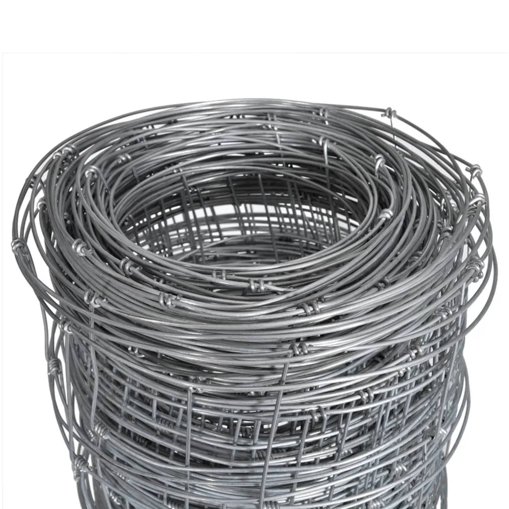Valla De Jardín De Acero Galvanizado Plateado 50x1,2 M / Vetonek_3