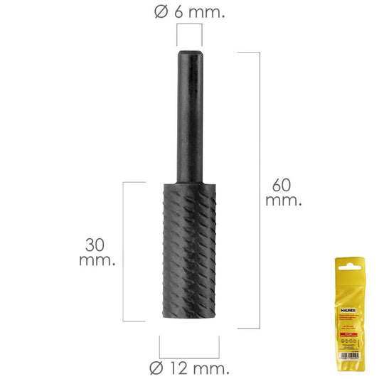 Fresa Rotativa Para Metal Cilindrica Ø 12 Mm. Para Taladro / Fresadora_0