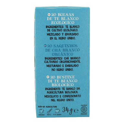 Bio Cupper Chá Branco Clássico 20 saquetas 