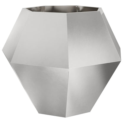 Jardinera 2 Uds. Plateado 100 X 100 X 80 Cm Acero Inoxidable_4