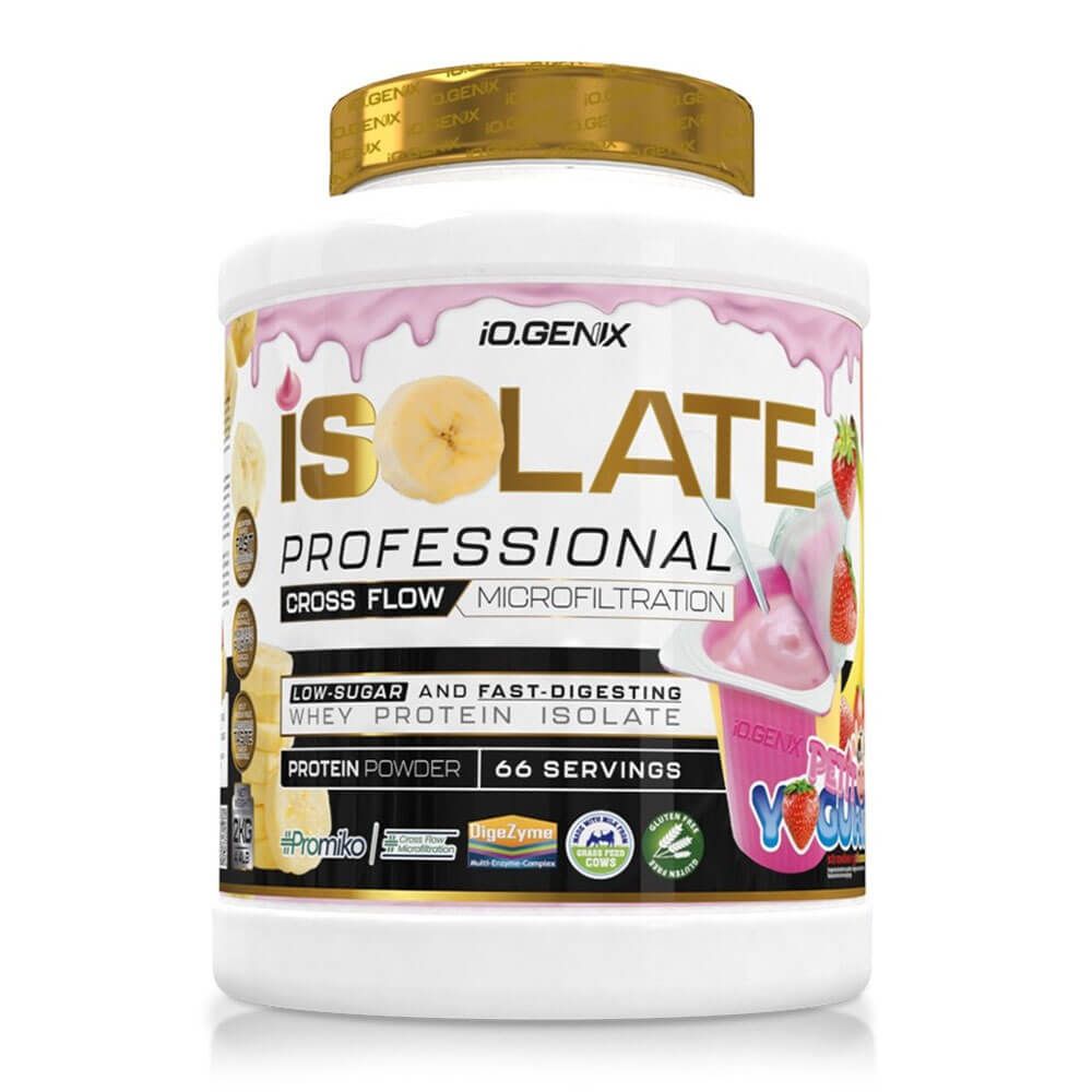 Isolate Profesional - 2kg - Fresa Banana - Proteína De Aislado De Suero Isolate - Io.genix_0