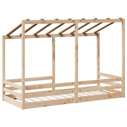Cama Infantil Con Techo Madera Maciza Pino 90x190 Cm_5