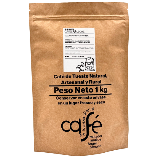 Cafe Sin Intermediarios Café Colombia Besos En Grano Para Superautomática 1 Kg_0