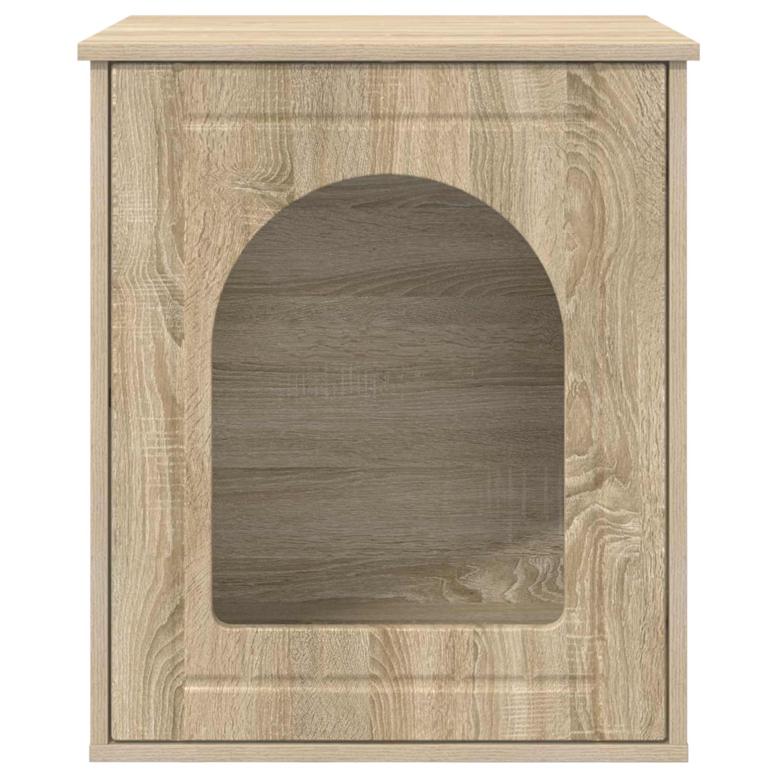 Casa Para Gatos Sonoma 53 X 52 X 62 Cm Madera De Ingeniería_5