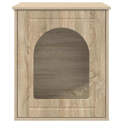 Casa Para Gatos Sonoma 53 X 52 X 62 Cm Madera De Ingeniería_5