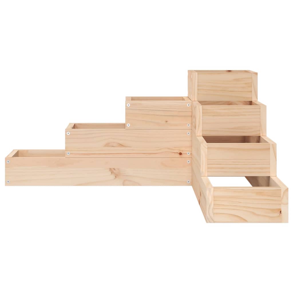 Jardinera De 4 Niveles Madera Maciza De Pino 80,5x79x36 Cm_3