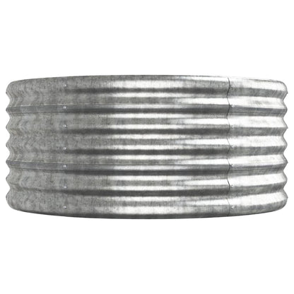 Jardinera Arriate Acero Galvanizado Plata 440x80x36 Cm_3