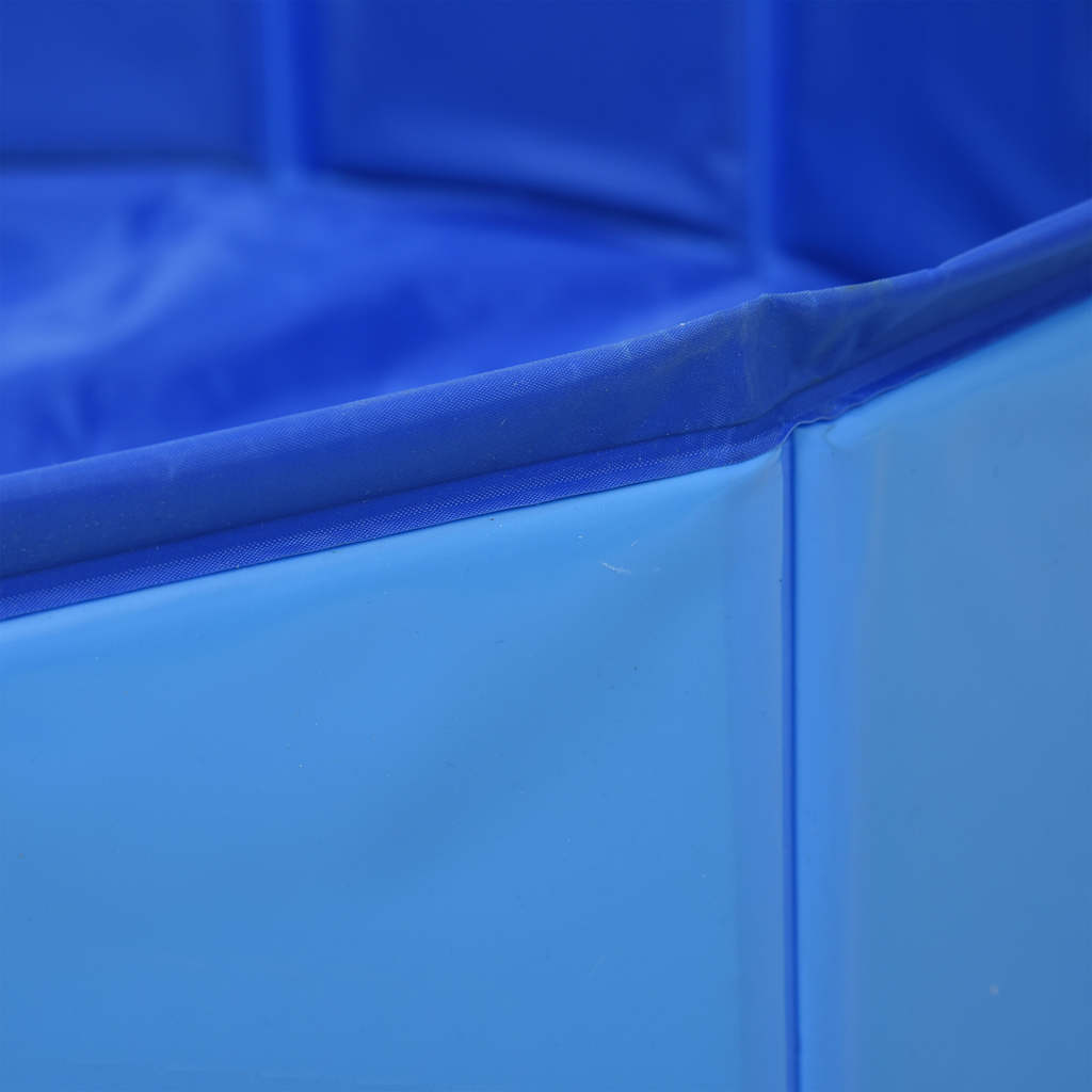 Piscina Para Perros Plegable Pvc Azul 120x30 Cm_5