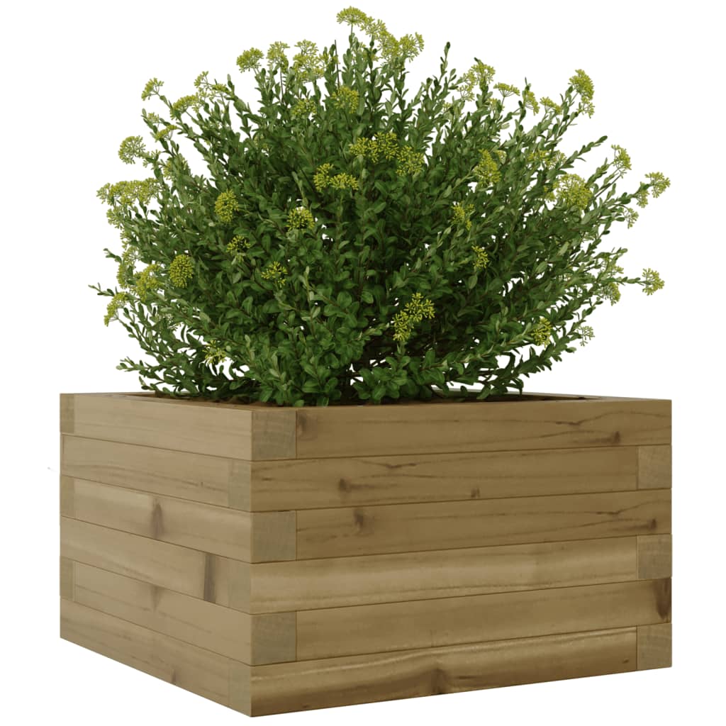 Jardinera De Madera De Pino Impregnada 40x40x23 Cm_3
