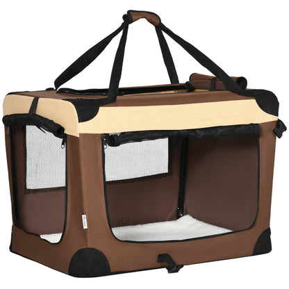 Pawhut Transportín Mochila Para Perros Gatos Plegable Con Cojín Suave 70x51x50cm_0