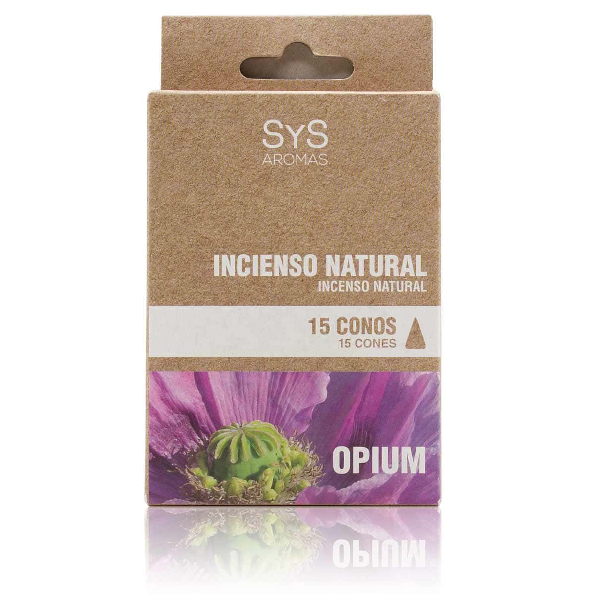 Ncienso Natural 15 Conos Opium SYS Aromas | Fragancia Intensa | Ambiente Relajante | Aroma Duradero_0