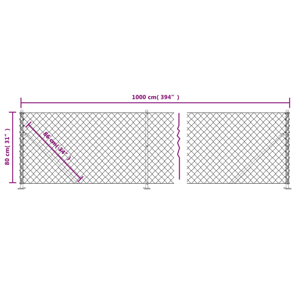Cerca De Alambre Con Brida Plateada 0,8x10 M / Vetonek_2