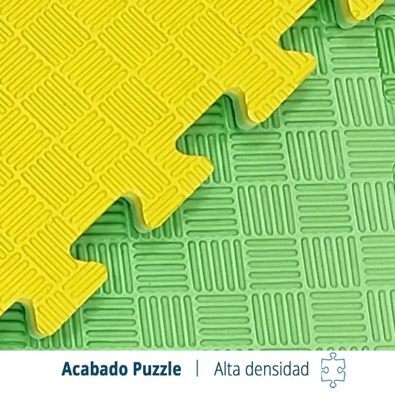 Artatami® Tatami Puzzle 1x1x20 mm Amarillo - Verde【1 Unidad】Gimnasios - Fitness - Pilates - Yoga_3