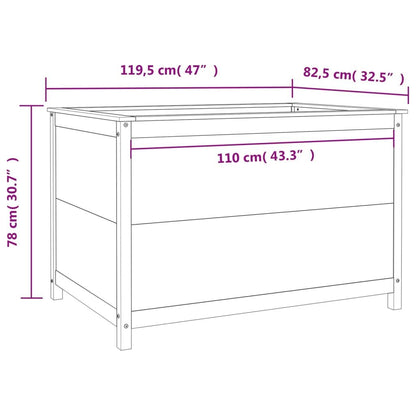 Vidaxl Arriate Elevado De Jardín Madera Abeto Douglas 119,5x82,5x78 Cm_2