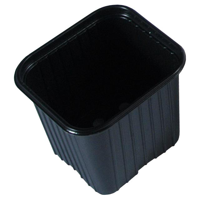 Conjunto de 18 vasos em poliestireno preto 7x7 cm Biotop