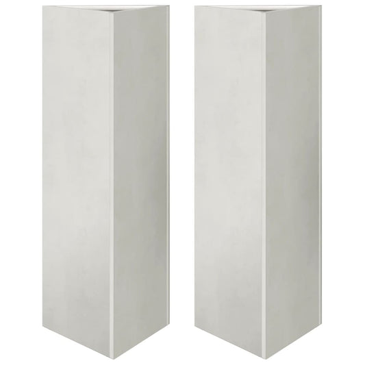 Jardineras Triangulares 2 Uds Acero Negro 30x26x75 Cm_0