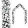Vidaxl Grinalda de Natal com flocos de neve verde 20 M Pvc