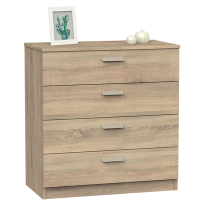 Cómoda Dormitorio, Cajonera 4 Cajones, Sinfonier 78x74x40 Cm (alto X Ancho X Profundo), Briebe, Nova, Madera_0