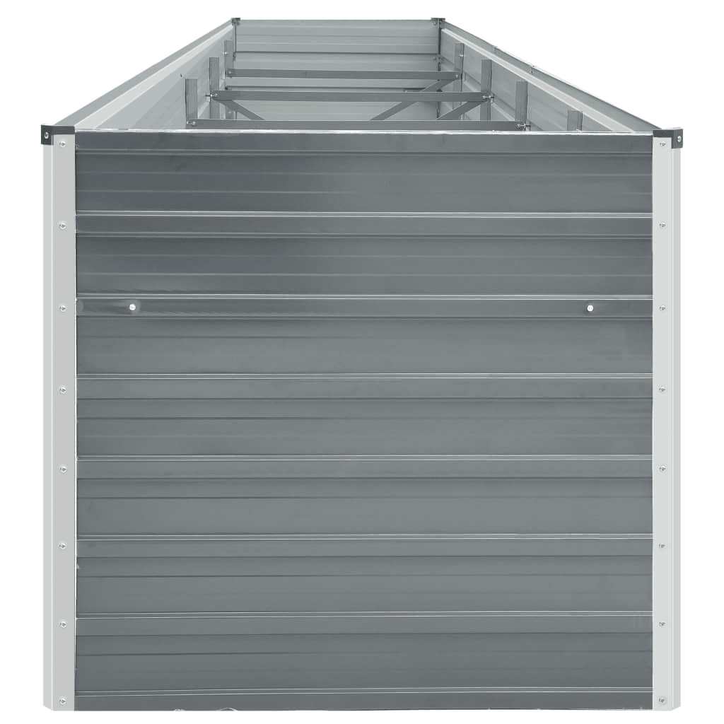 Arriate De Acero Galvanizado Gris 400x80x45 Cm_3