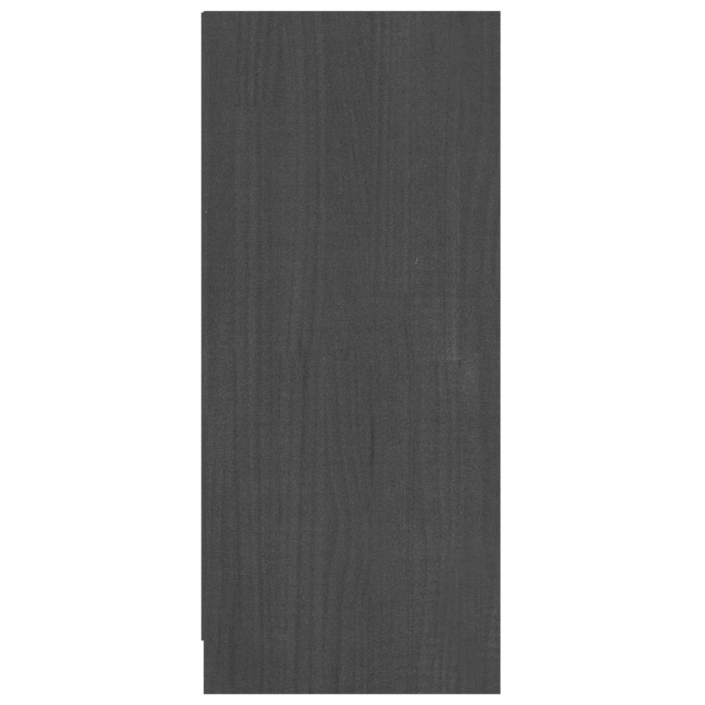 Aparador Madera Maciza De Pino Gris 70x33x76 Cm / Vetonek_2