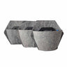 Pack 3 Citysens Wall Pots; Preto; Inclui pano cinzento e sistema de rega automático