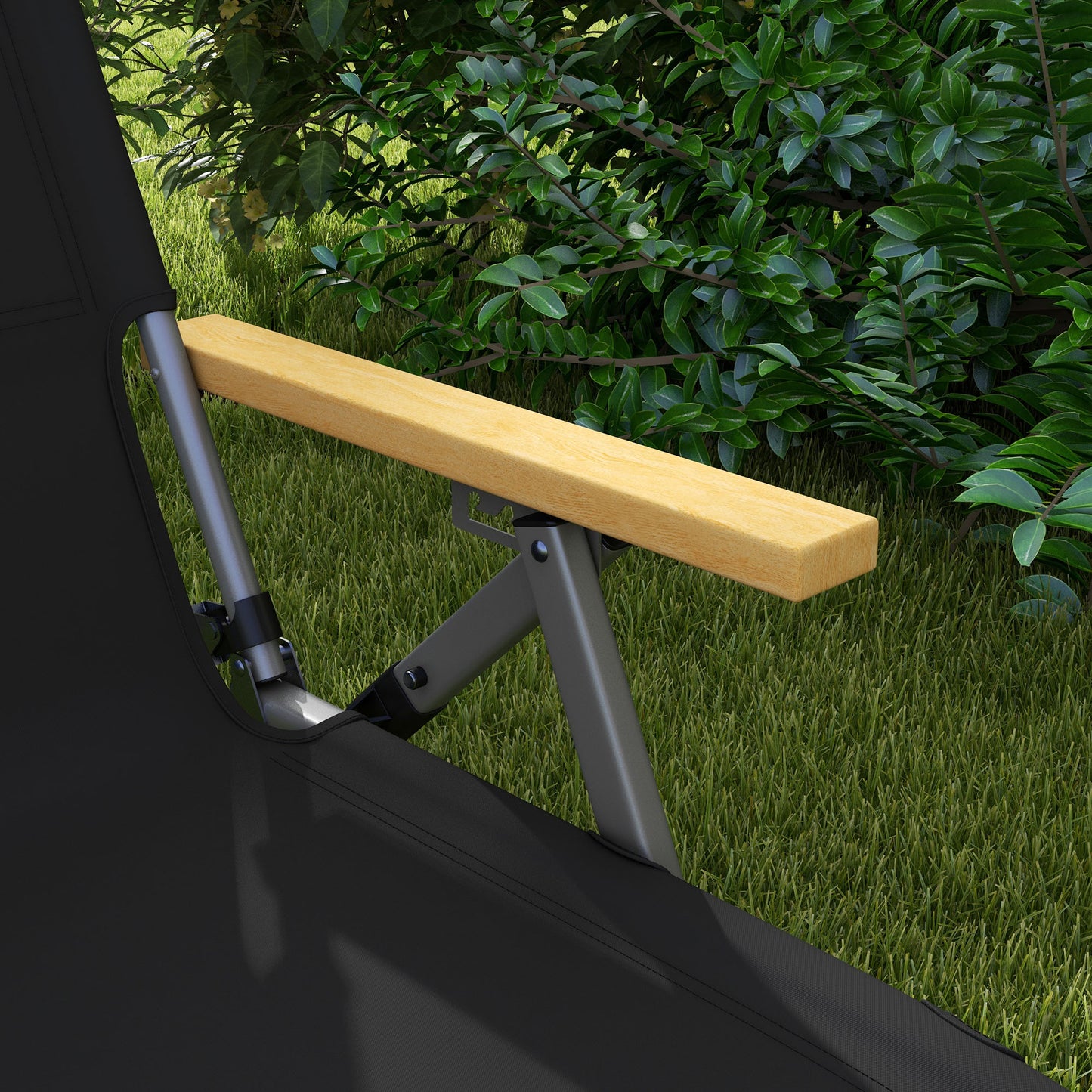 Outsunny Silla De Camping Plegable De Aluminio Respaldo Ajustable 74x59,5x98 Cm_3