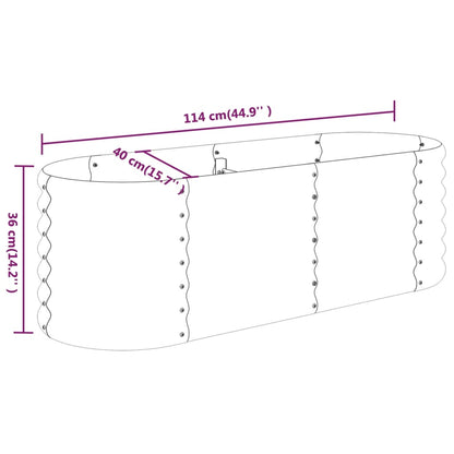 Jardinera Arriate Acero Galvanizado Verde 114x40x36 Cm_5