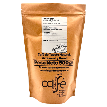 Cafe Sin Intermediarios Café Brasil Abrazos En Grano Para Espresso 500 G_0